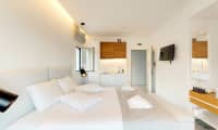 1-værelses lejlighed på øverste etage med havudsigt