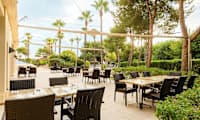Terrassen ved buffetrestauranten