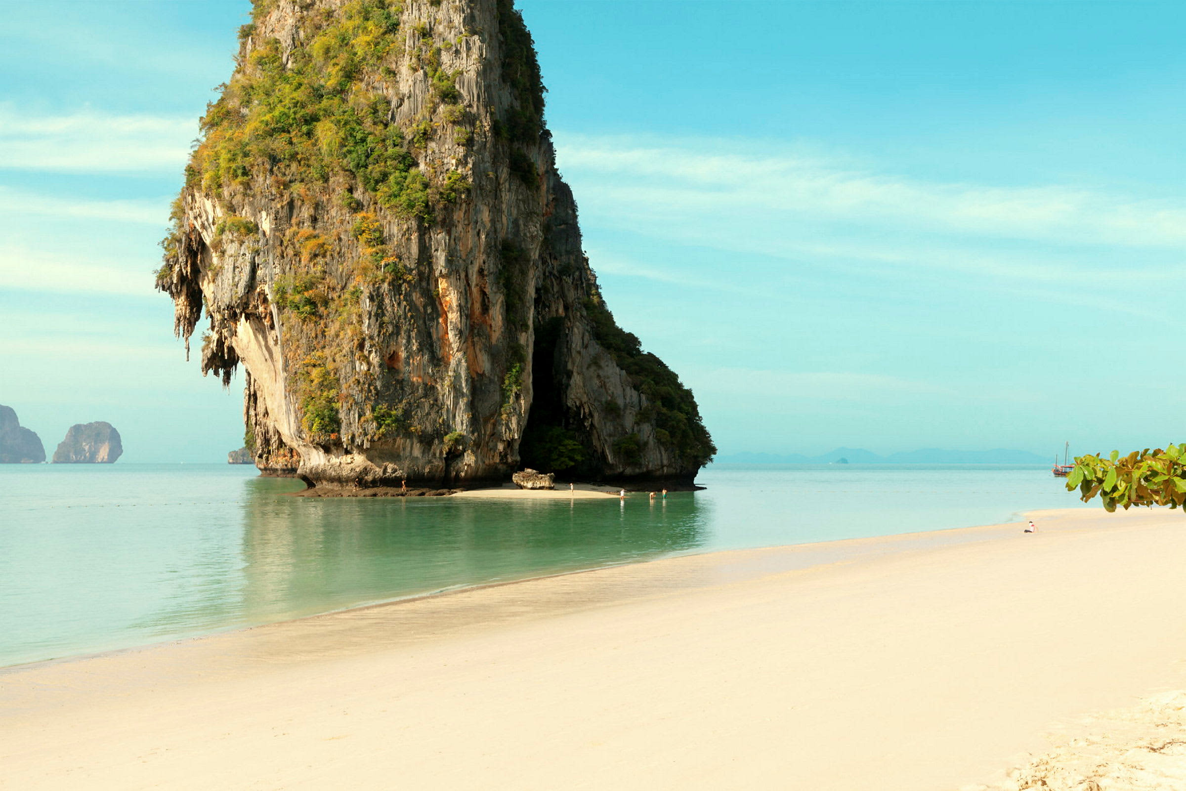 Phra Nang Beach, som ligger ved siden af Railay Beach, Krabi