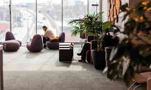 Siddeområde i lobbyen