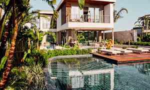 3-værelses lejlighed i villa med fire senge og privat pool