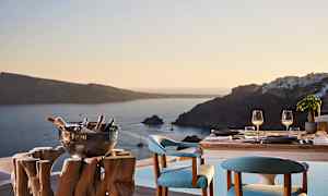 Den fantastiske udsigt fra hotellets restaurant