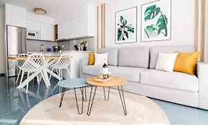 3-værelses lejlighed med fire senge og balkon