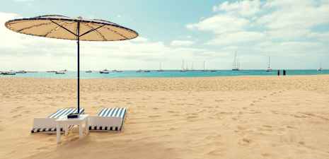 Stranden ved Hotela Morabezas Beach Club