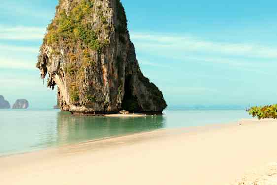 Phra Nang Beach, som ligger ved siden af Railay Beach, Krabi