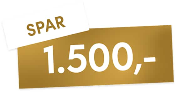 Spar 1500 kr.