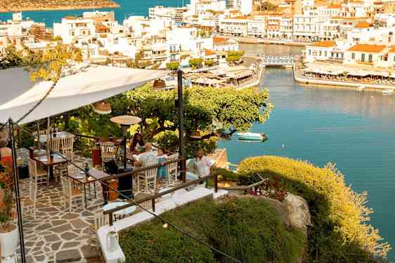 Lokal taverna i Agios Nikolaos på Kreta