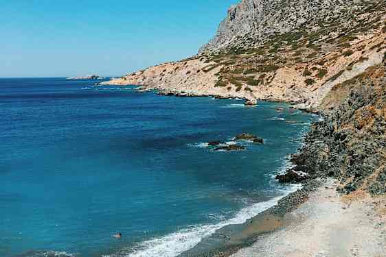 Den afsides strand på Telendos