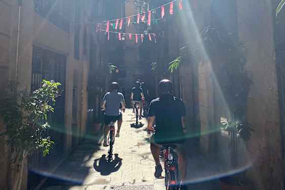 På cykel i Barcelona