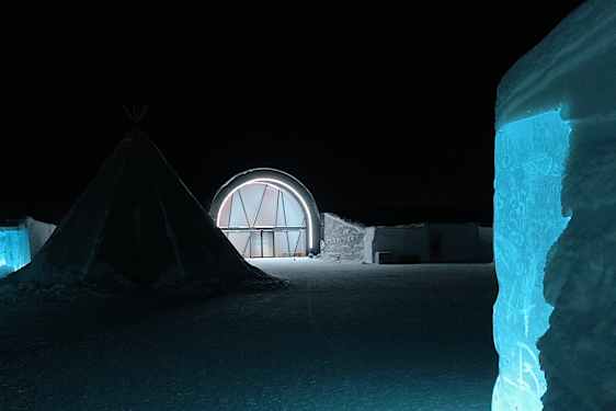 Icehotel om natten