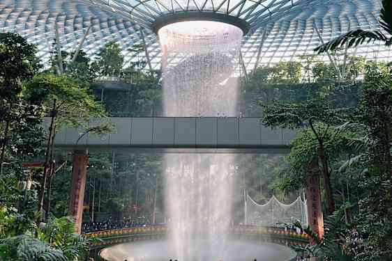 Lufthavnen i Singapore er en af verdens smukkeste