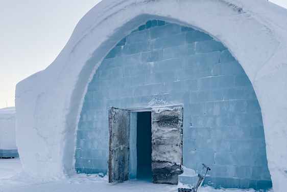 Indgang til Ice Hotel
