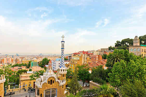 Barcelona set fra oven