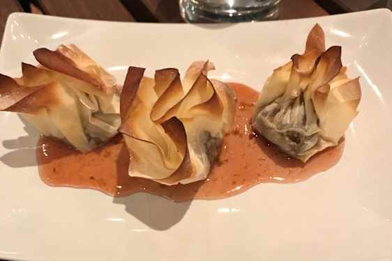 Lækker mad på en restaurant i Edinburgh