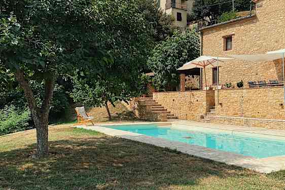 Huset med pool, som jeg lejede i San Dalmazio