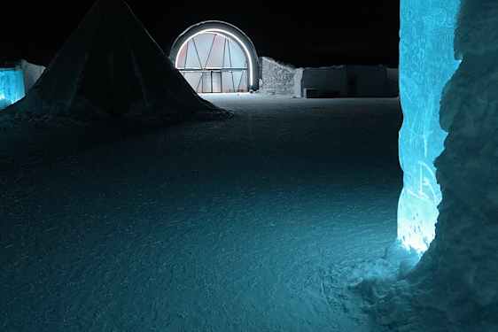 Icehotel om natten