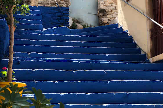 Blå trappe