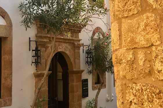 Detaljer på hus i Lindos