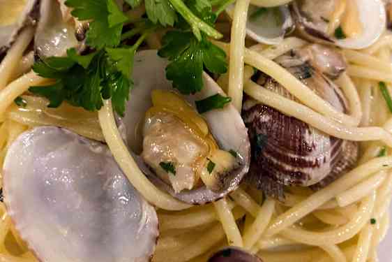 Pasta vongole smager fantastisk i Rom