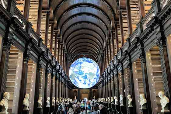 Indenfor på Trinity College Library i Dublin.