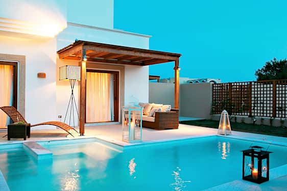 Direkte pooladgang på Lindian Village på Rhodos