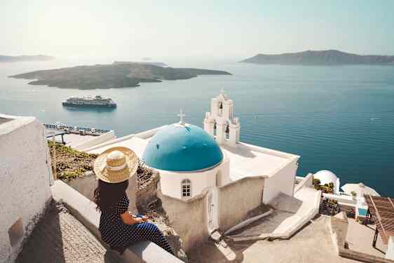 Krydstogtskib i Grækenland