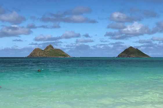Lanikai Beach på Oahus østkyst