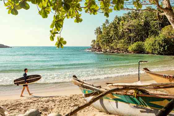 Strand og surfing på Sri Lanka