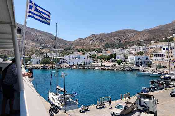 Ankomst i Tilos havn
