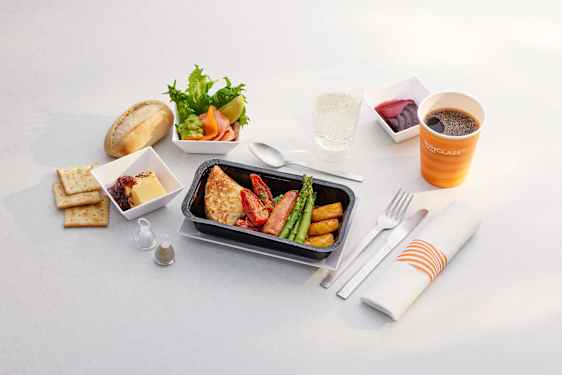 Premium-meny på Sunclass Airlines
