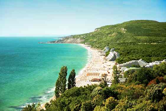 Havet og stranden i Bulgarien
