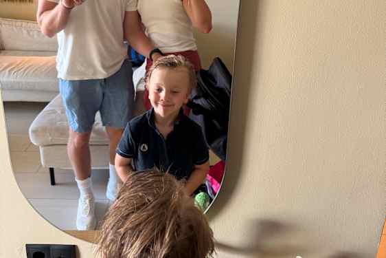 Pia Seeberg og hendes mand og barn