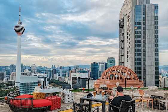 Udsigt fra Heli Lounge Bar