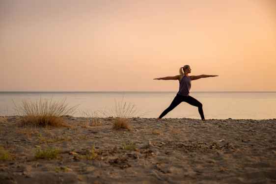 Yoga på stranden