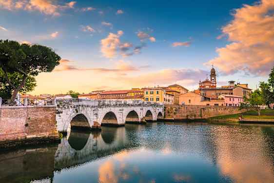 Rimini & Riccione i solnedgång