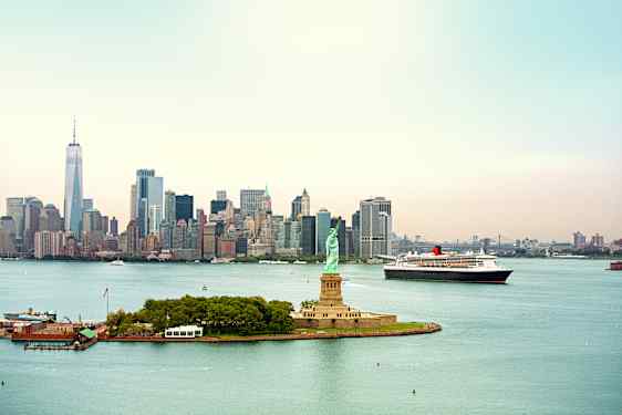 Krydstogtskib ved New York