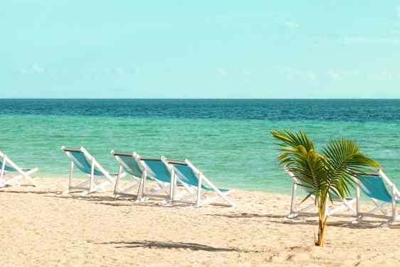 Stranden ved Fantasy Resort