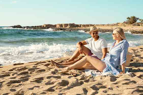 par ved stranden på kreta