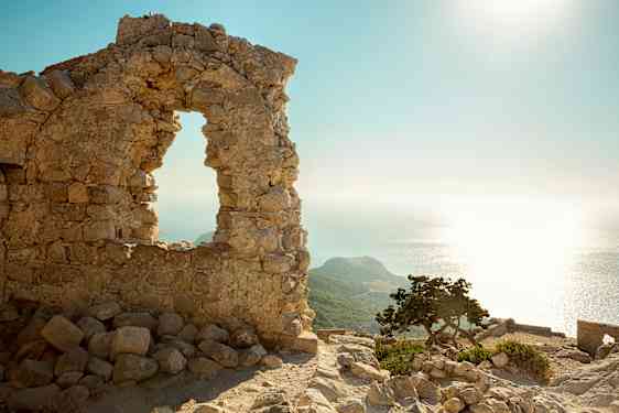 Den grekiska byn Monolitos