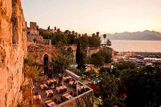 Udsigt fra fæstning i Antalya