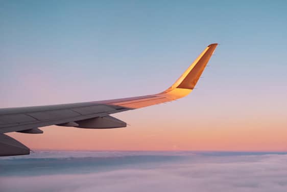 Flyvemaskine i luften