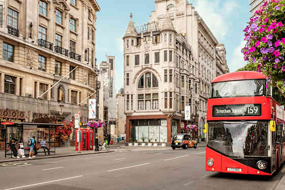Rød bus i London