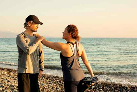 Yoga på stranden