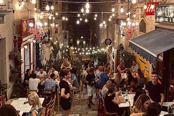 En gade i hovedstaden Valletta