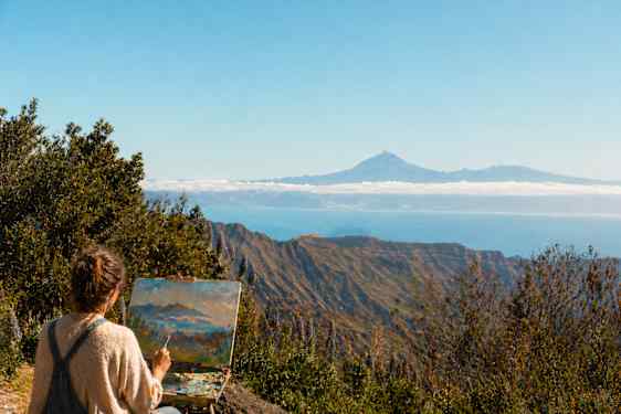 Den smukkeste udsigt fra La Gomera til Vulkanen Teide på Tenerife