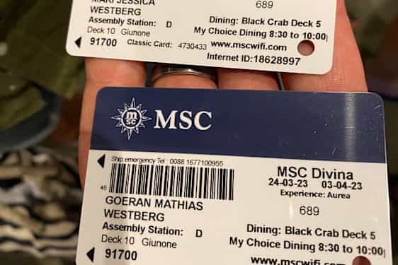 Nøglekort til kahytten