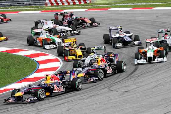 Formel 1 biler på banen