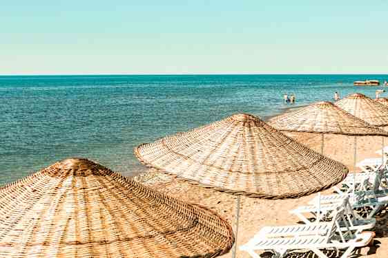 Parasoller og solstole