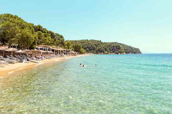Koukounaries Beach på Skiathos