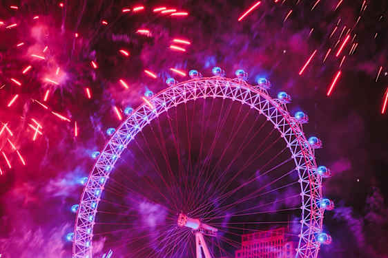 Fyrværkeri ved London Eye